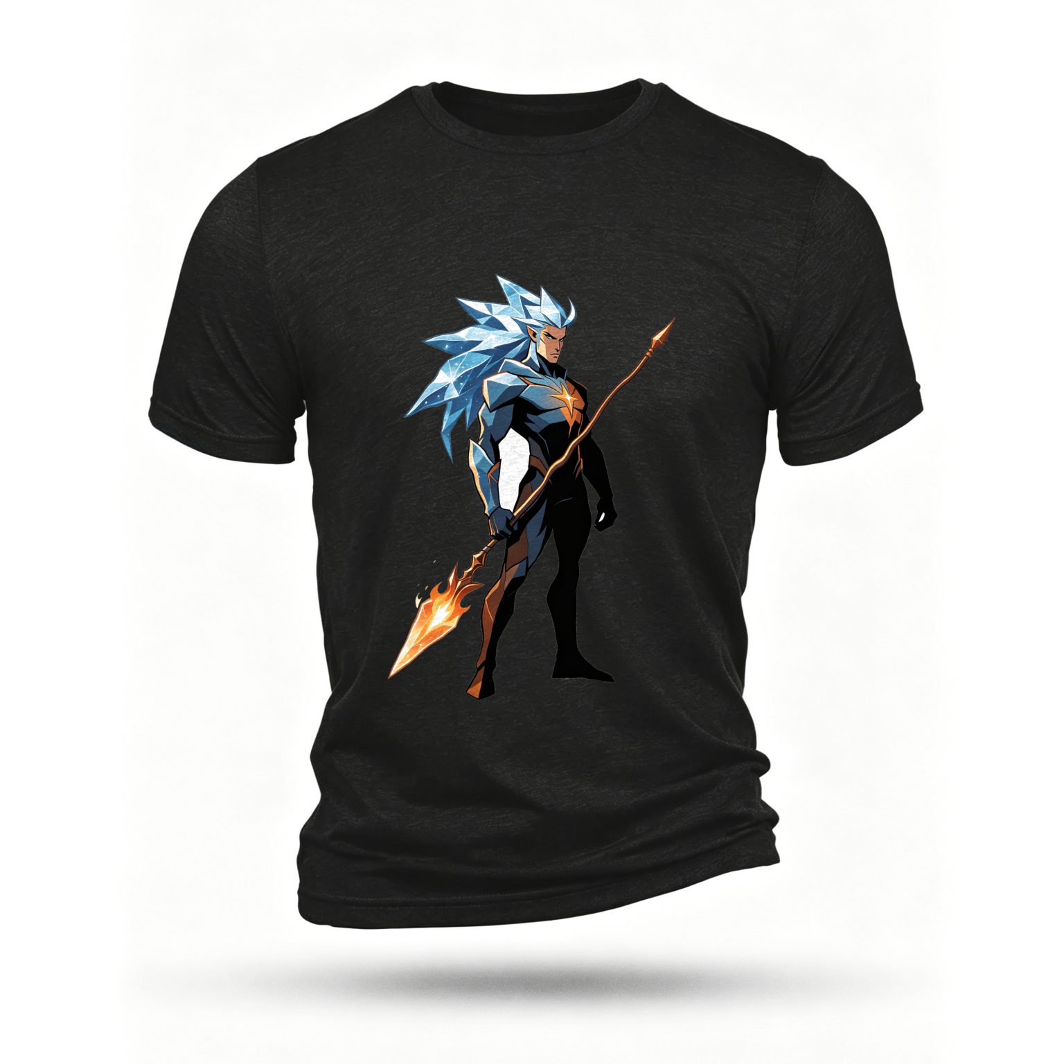 Black T-shirt, front print