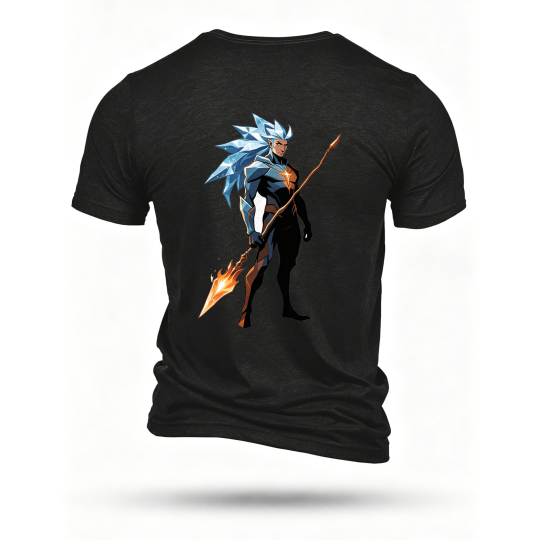 Black T-shirt, back print