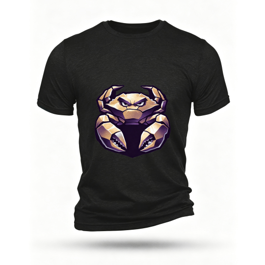Black T-shirt, front print