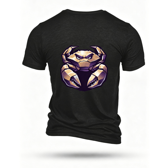 Black T-shirt, back print