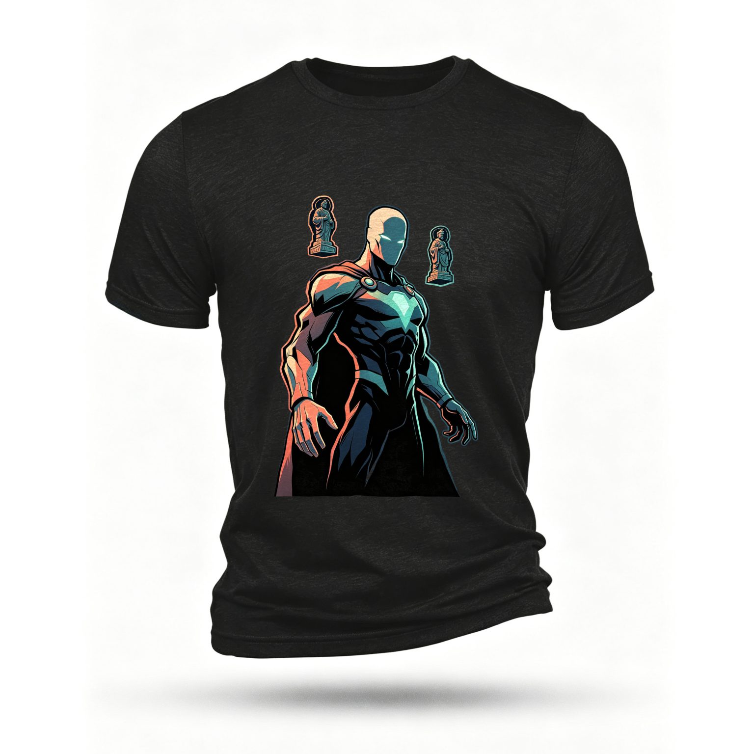 Black T-shirt, front print