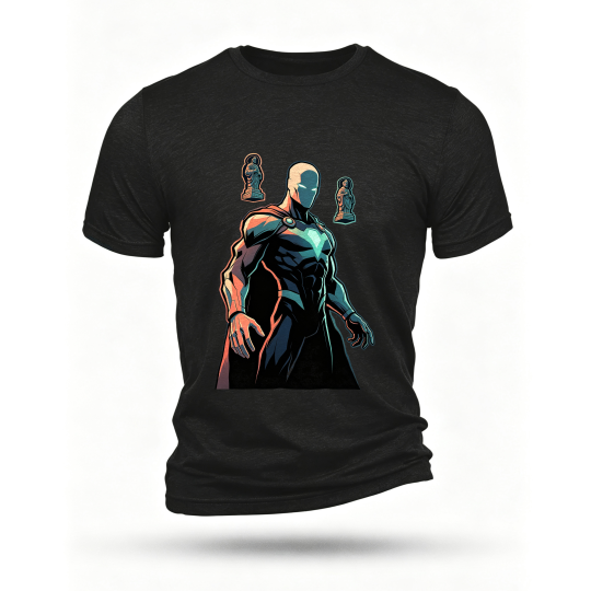 Black T-shirt, front print