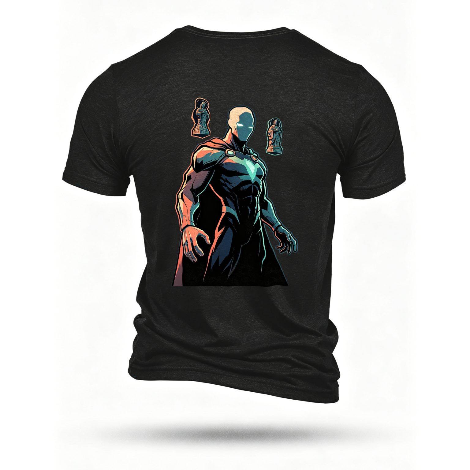 Black T-shirt, back print