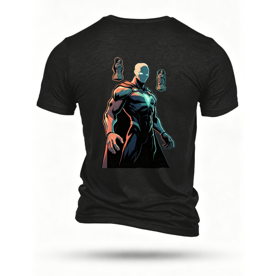 Black T-shirt, back print