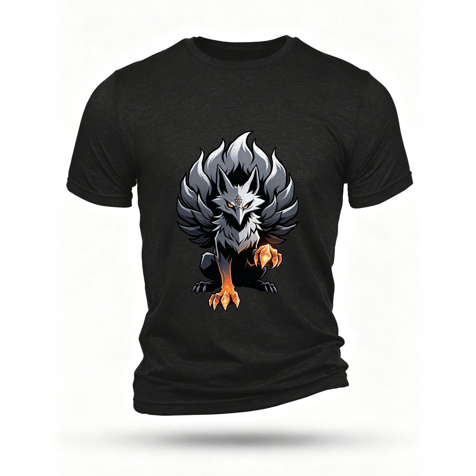 Black T-shirt, front print