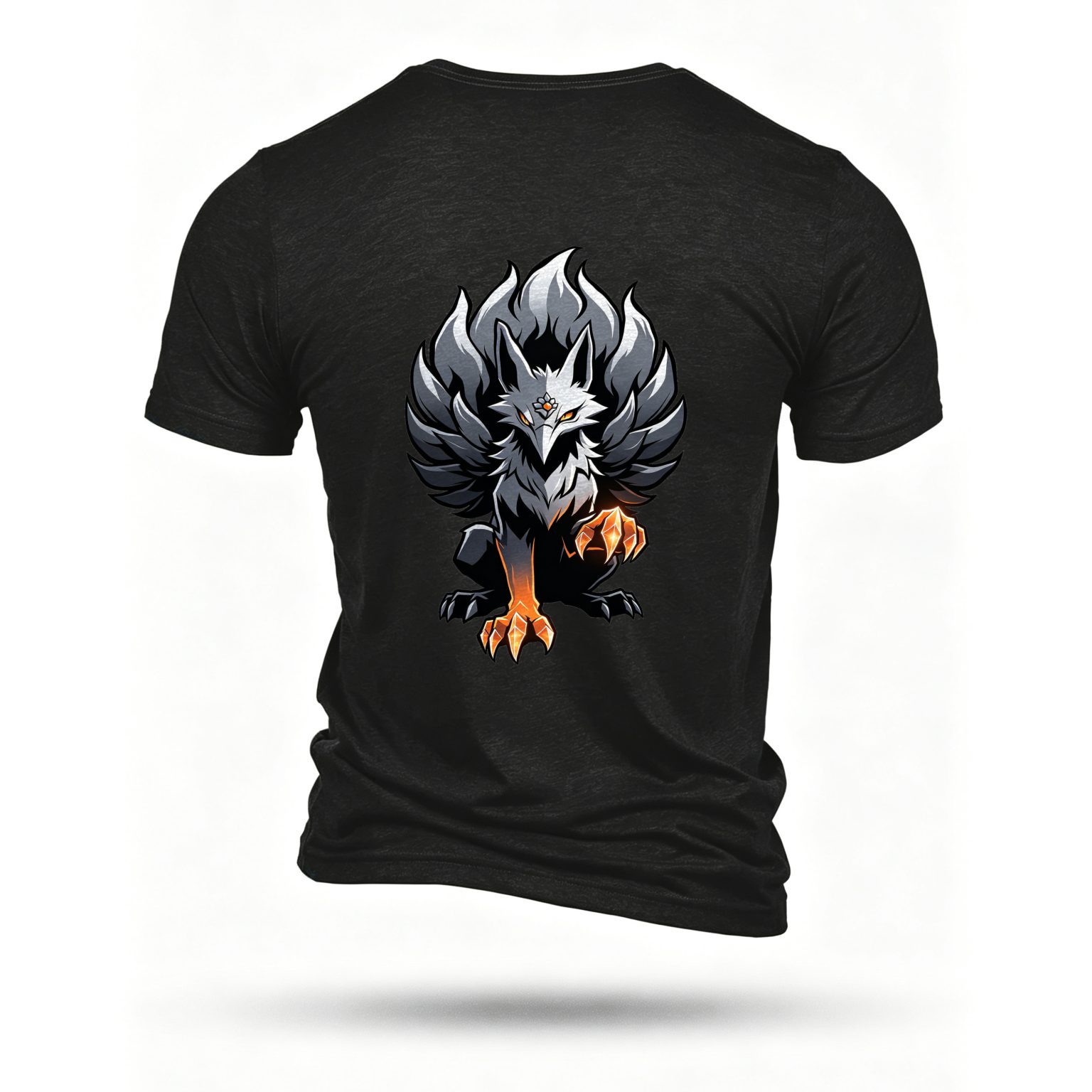 Black T-shirt, back print