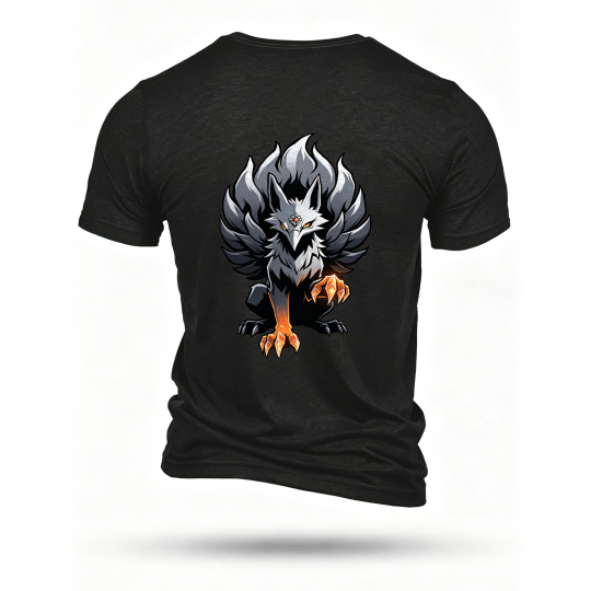 Black T-shirt, back print
