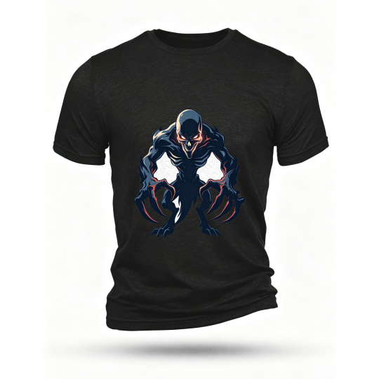 Black T-shirt, front print