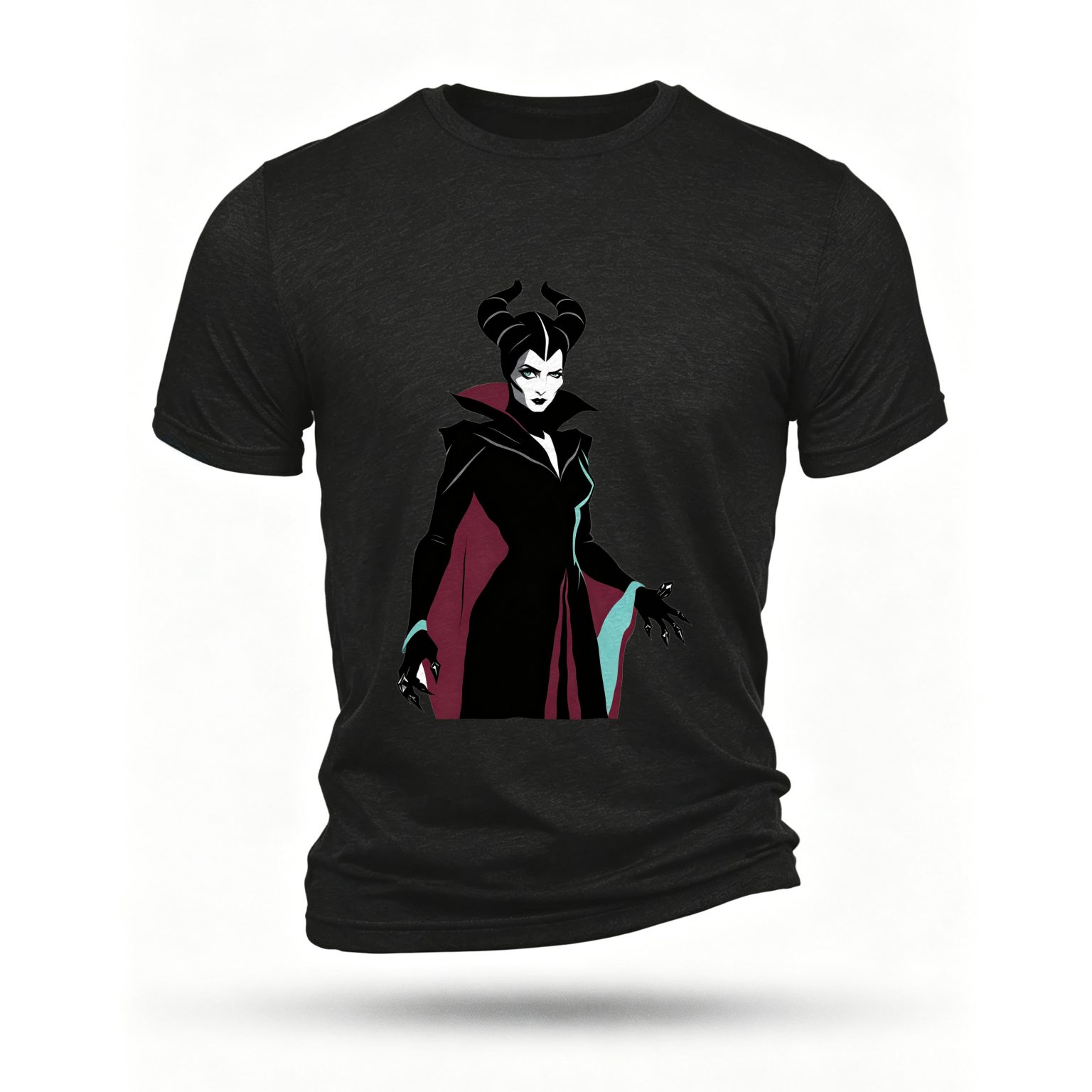 Black T-shirt, front print