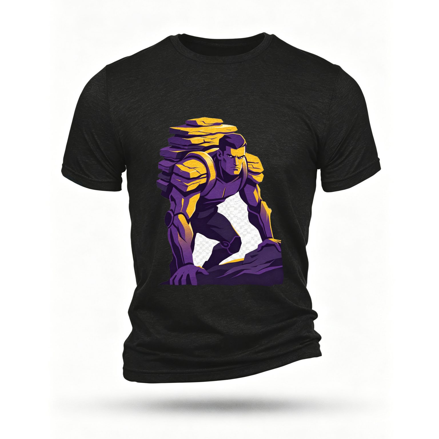 Black T-shirt, front print