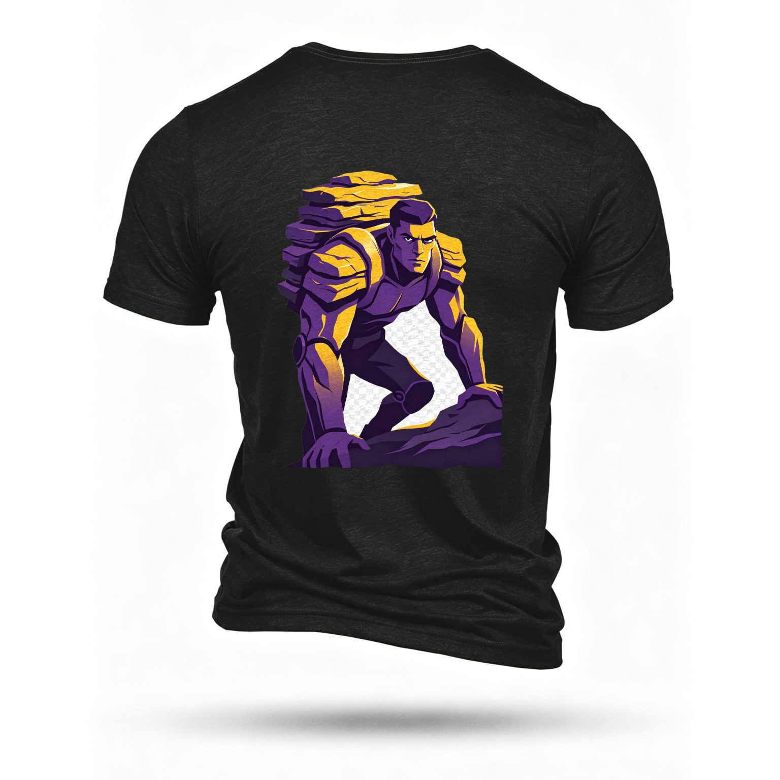 Black T-shirt, back print