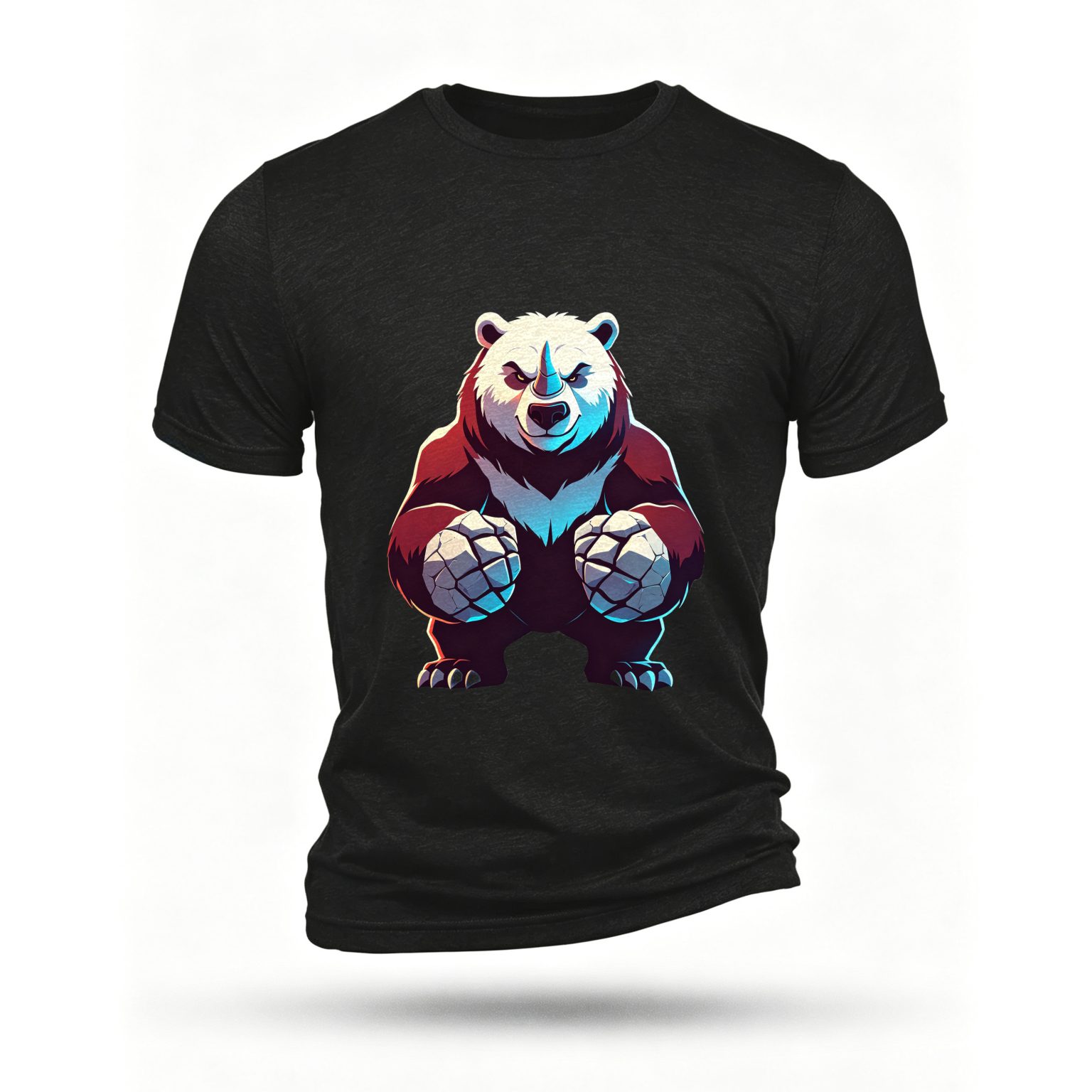 Black T-shirt, front print