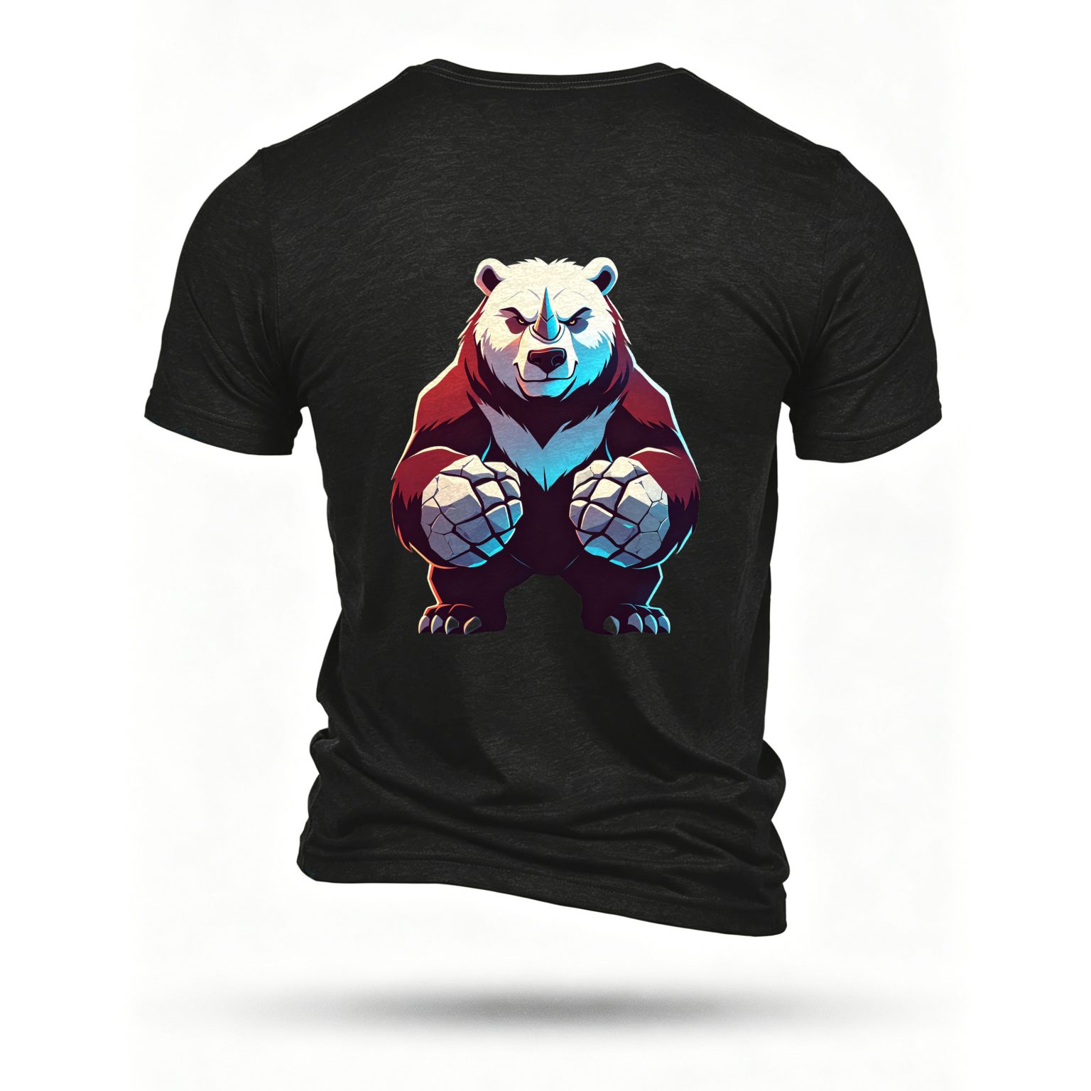 Black T-shirt, back print