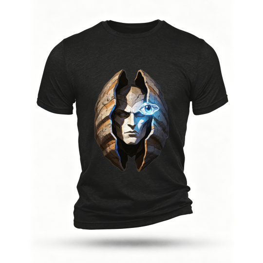 Black T-shirt, front print