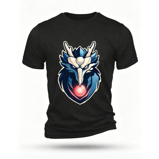 Black T-shirt, front print