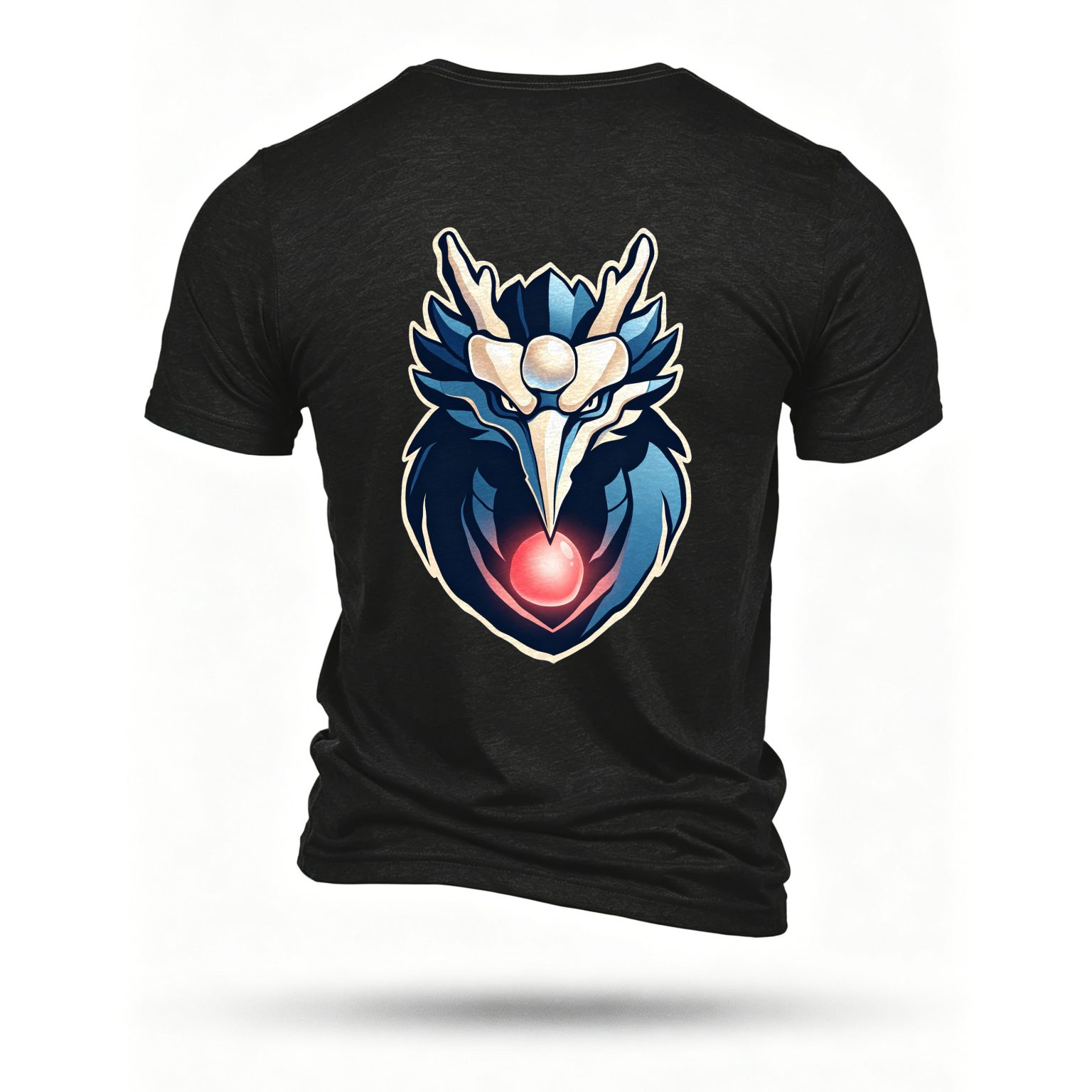 Black T-shirt, back print