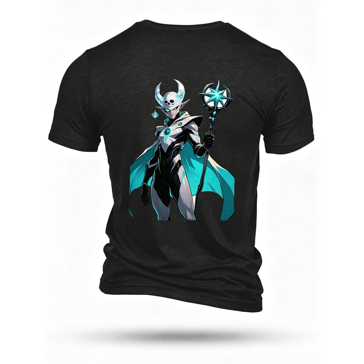 Black T-shirt, back print