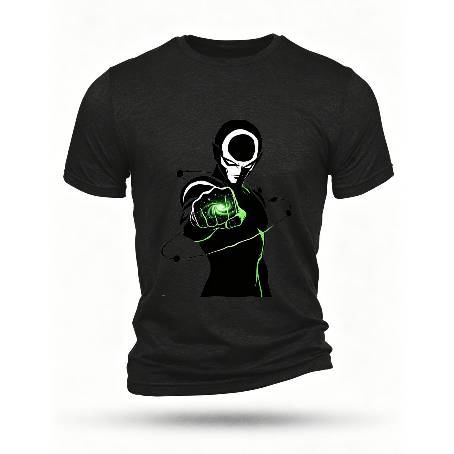 Black T-shirt, front print