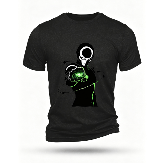 Black T-shirt, front print