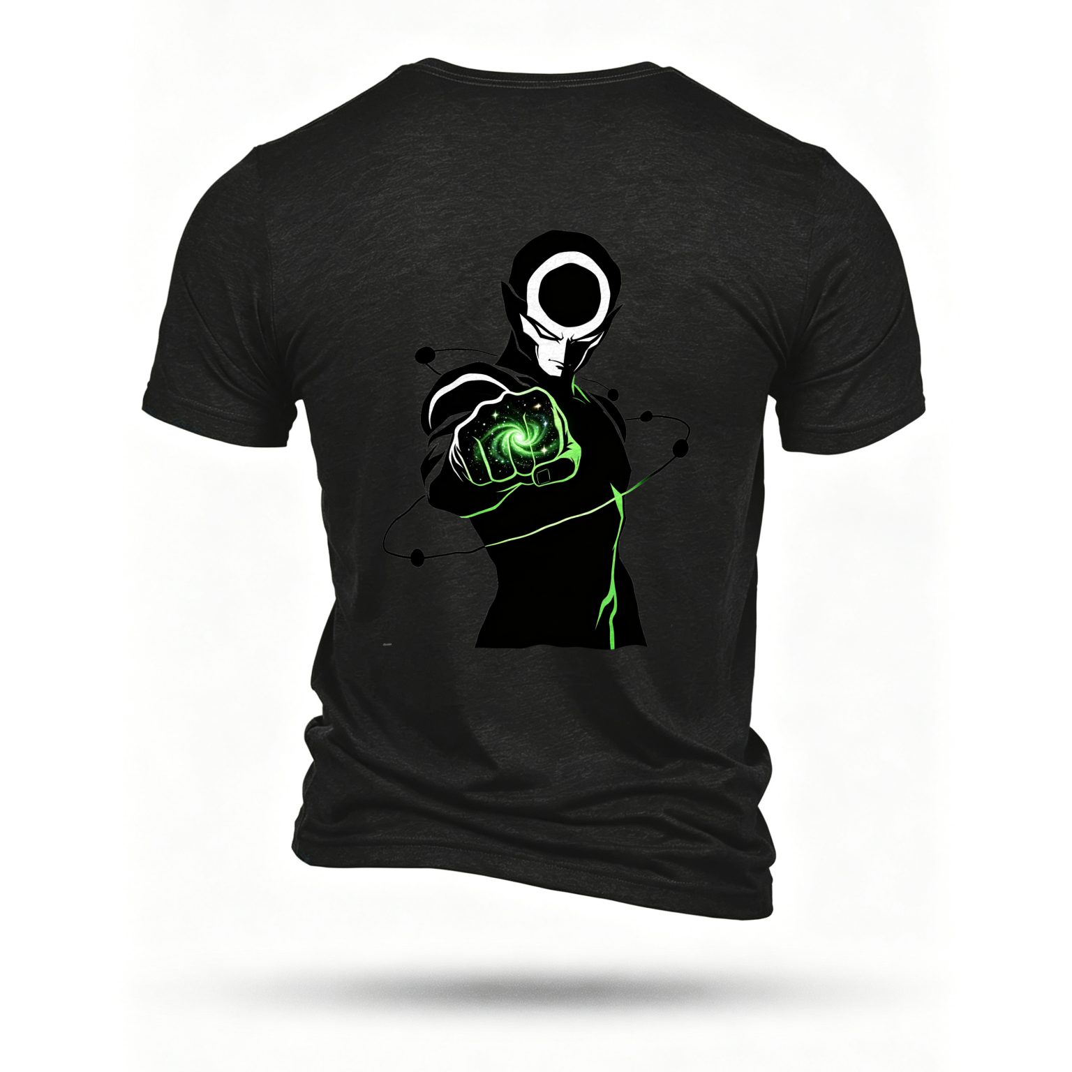 Black T-shirt, back print