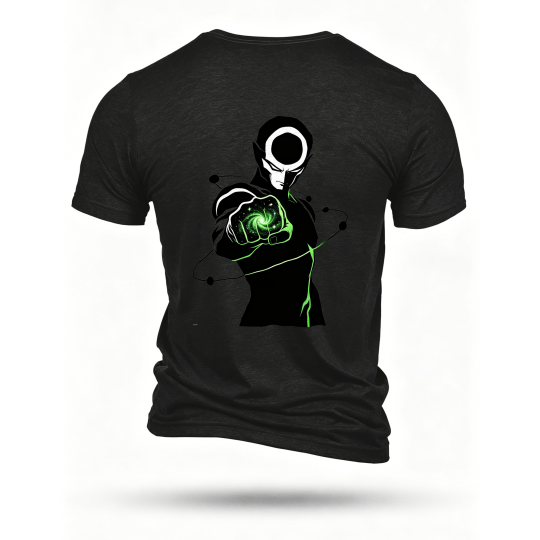 Black T-shirt, back print