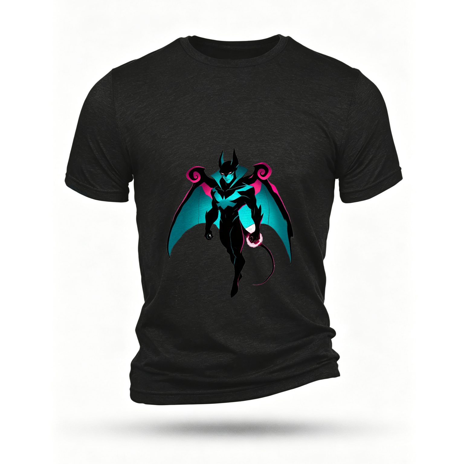 Black T-shirt, front print