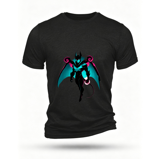 Black T-shirt, front print