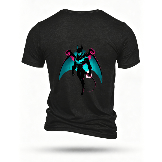 Black T-shirt, back print