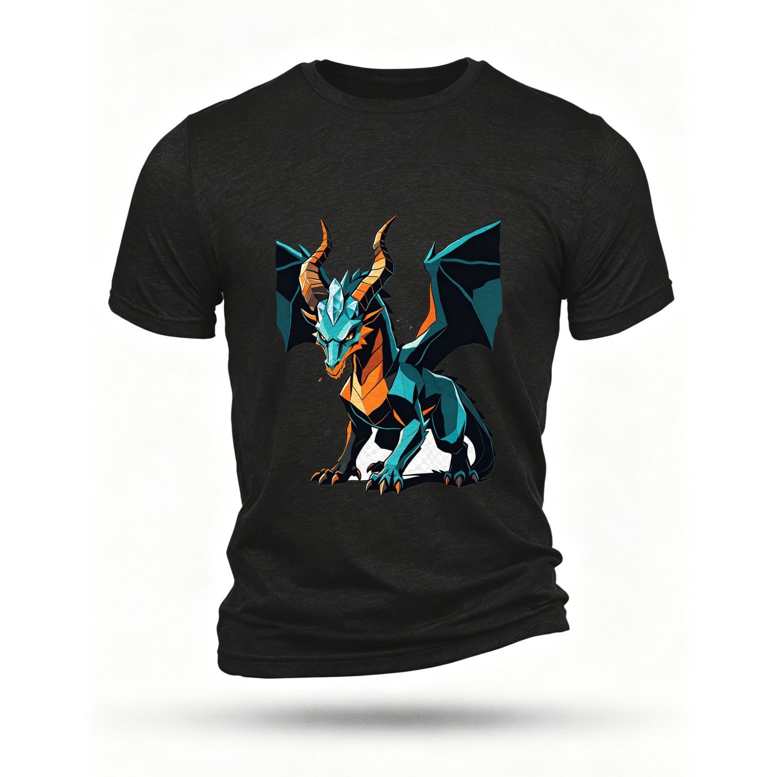 Black T-shirt, front print