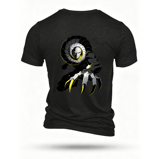 Black T-shirt, back print