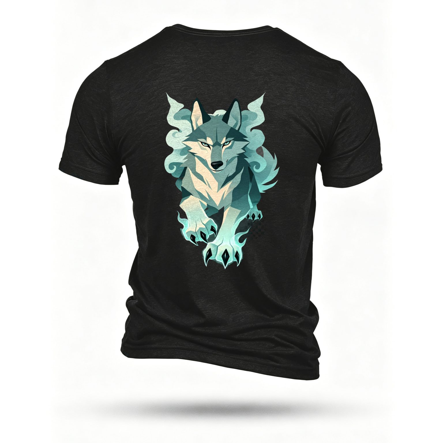 Black T-shirt, back print
