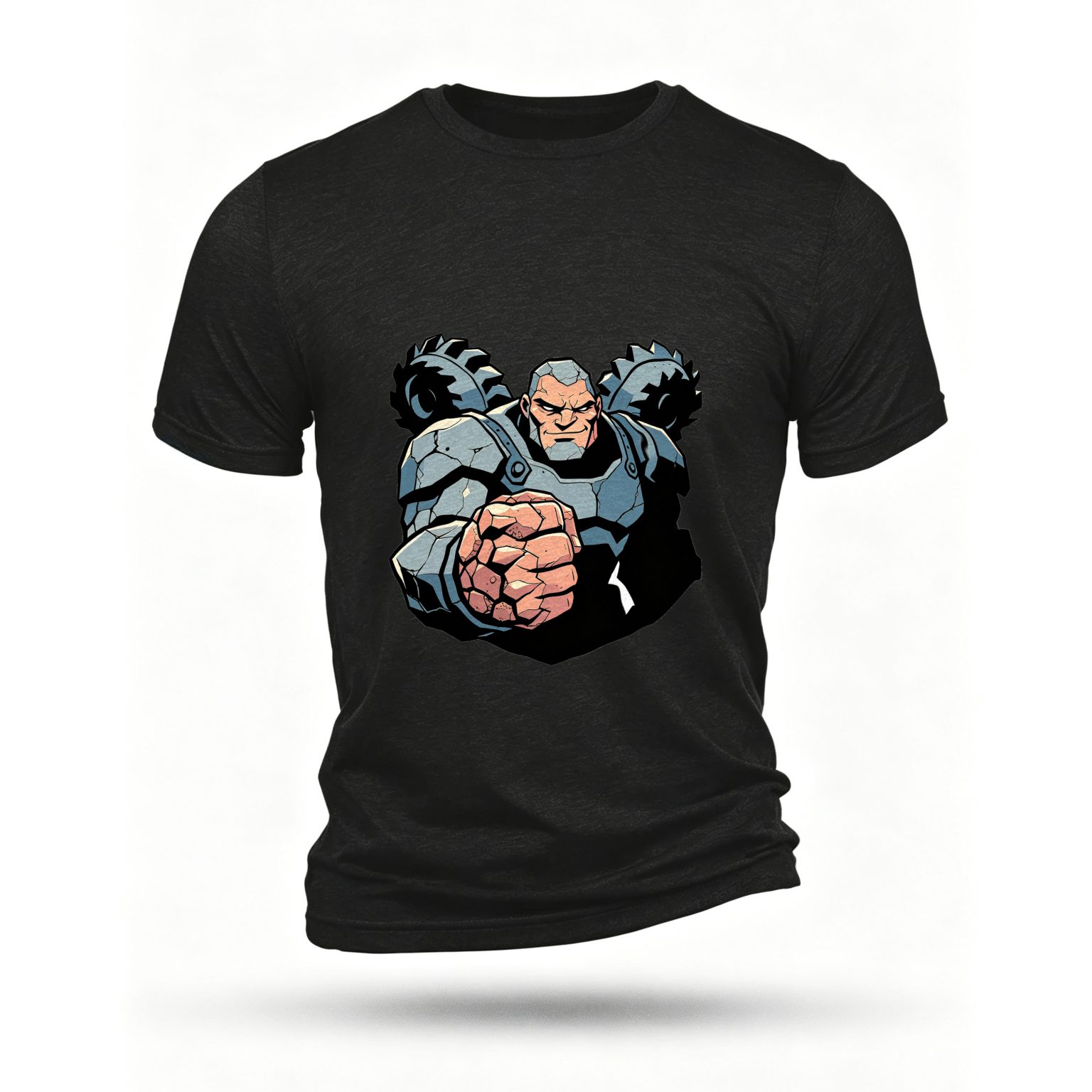Black T-shirt, front print