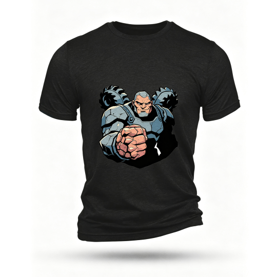 Black T-shirt, front print