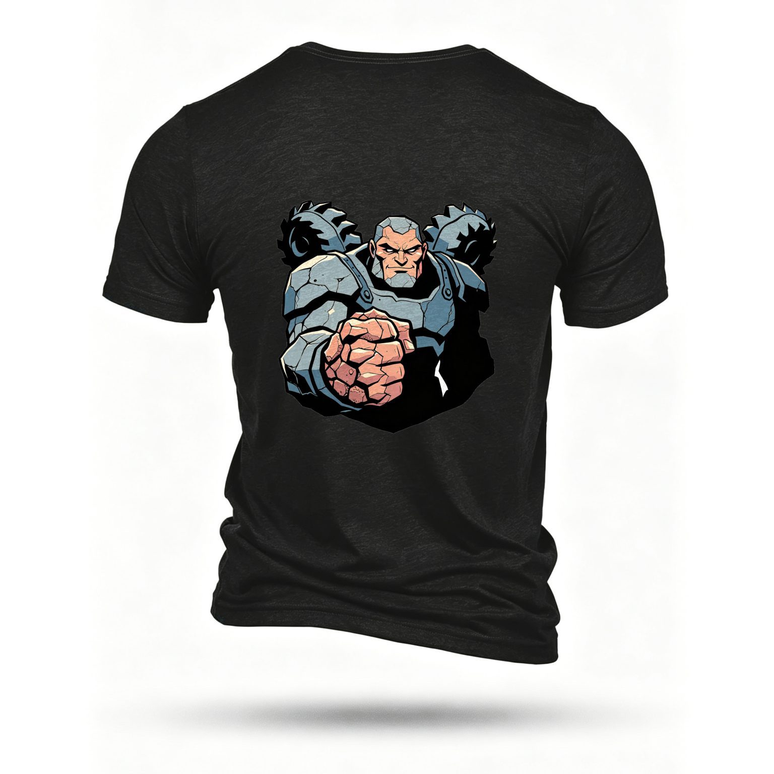 Black T-shirt, back print