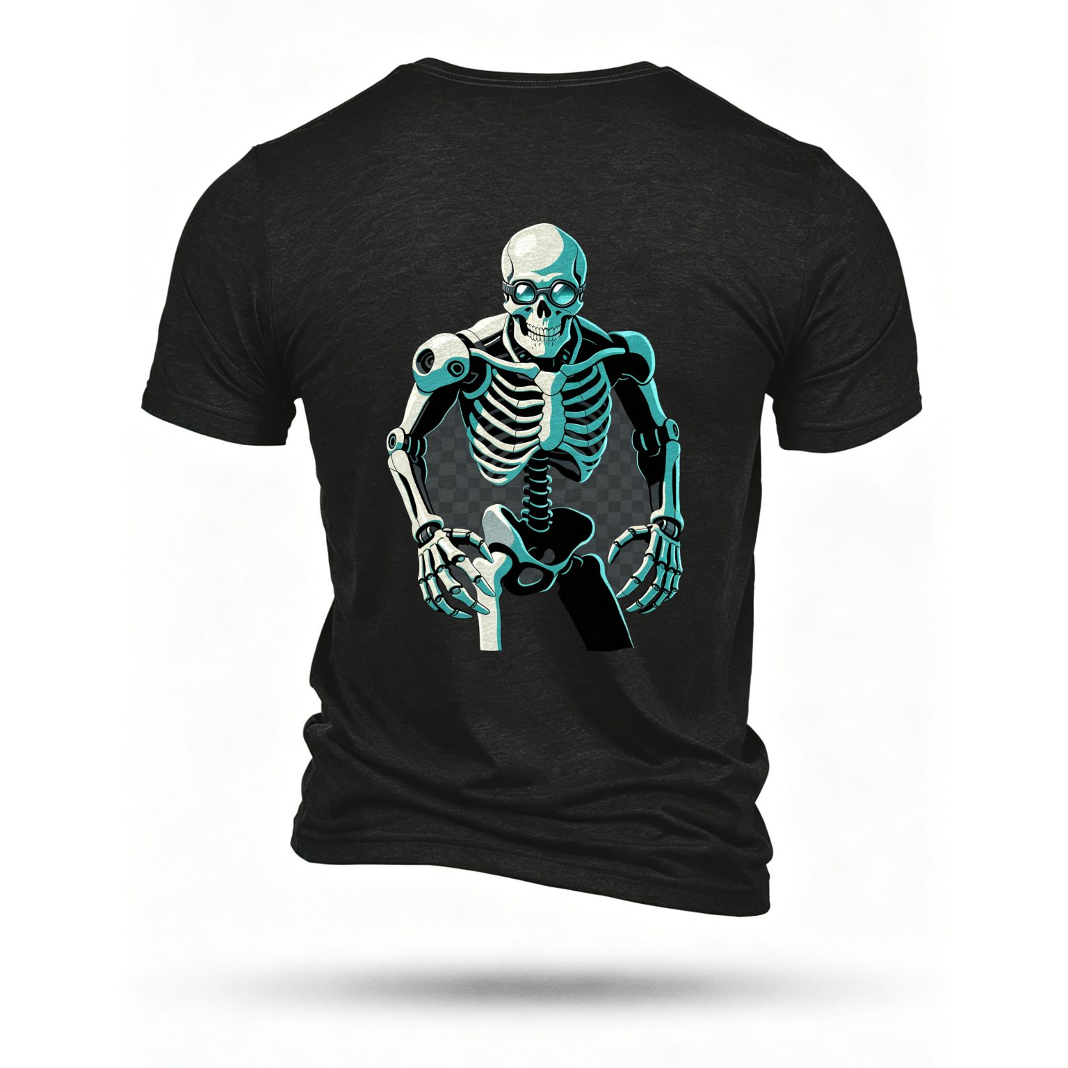 Black T-shirt, back print