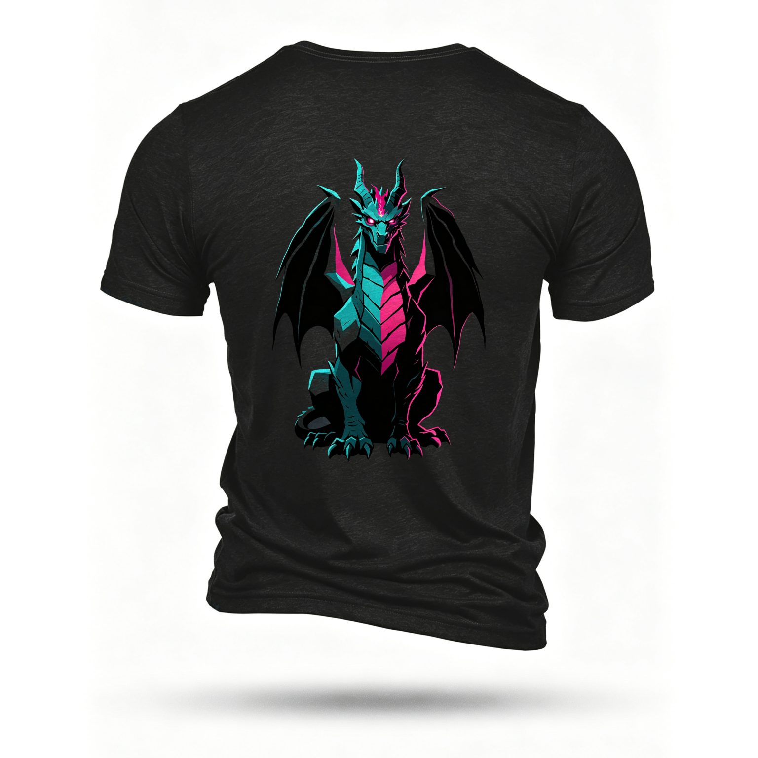 Black T-shirt, back print
