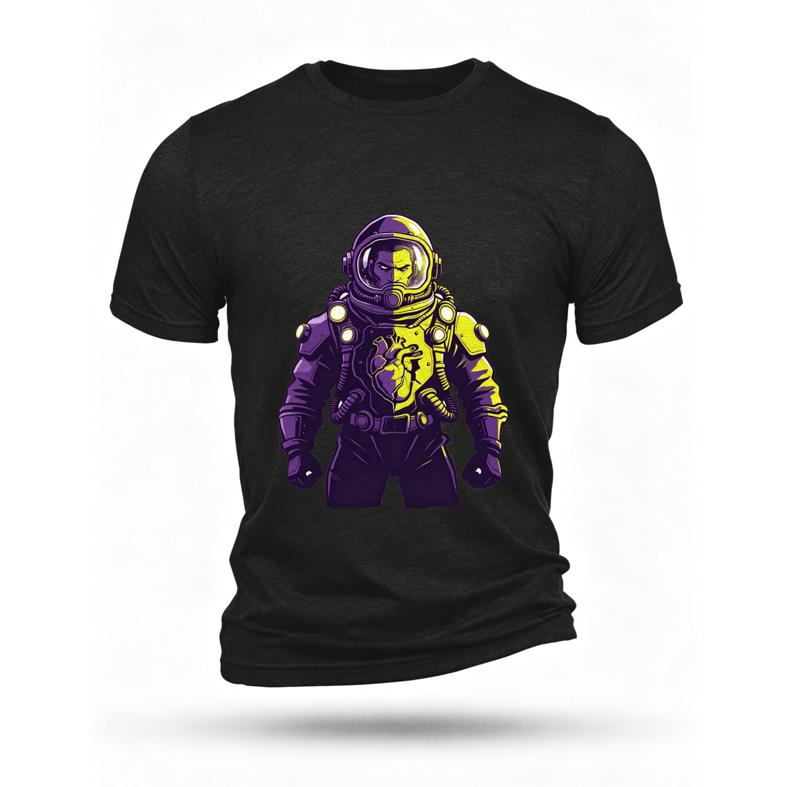 Black T-shirt, front print