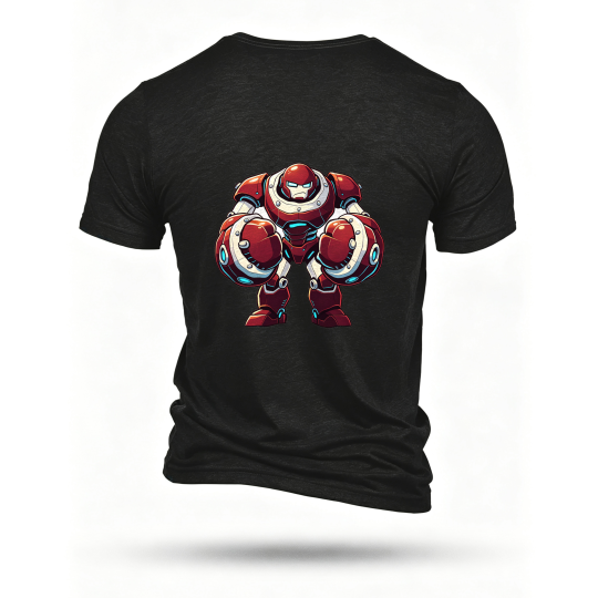 Black T-shirt, back print