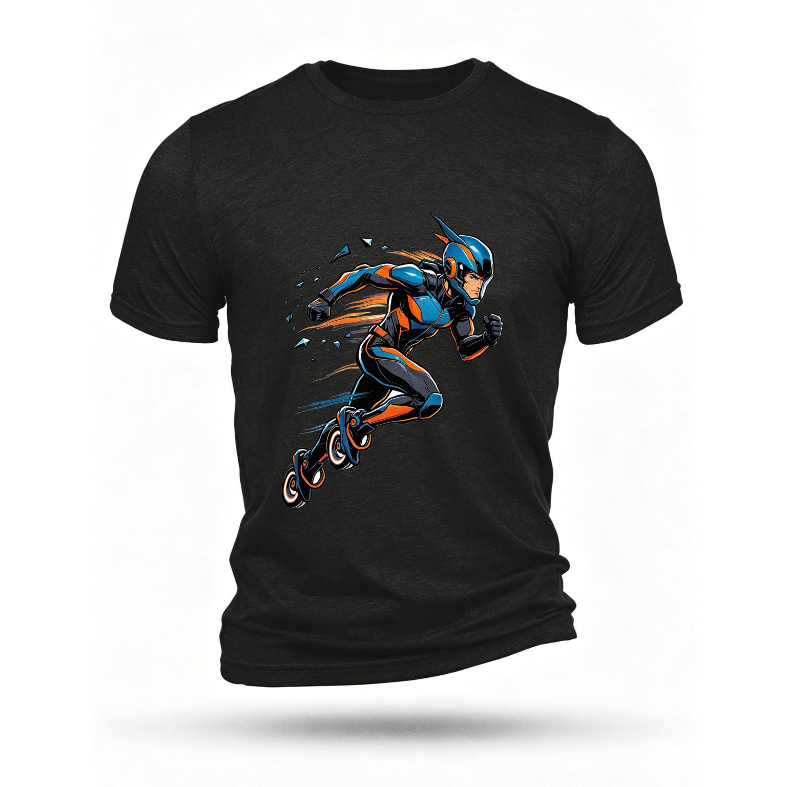 Black T-shirt, front print