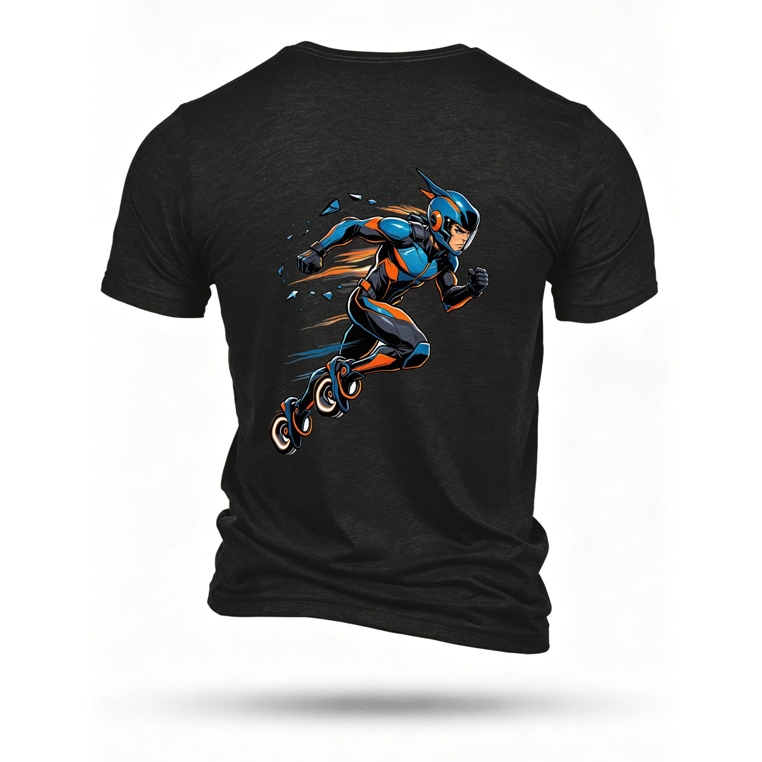 Black T-shirt, back print