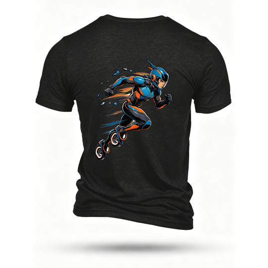 Black T-shirt, back print