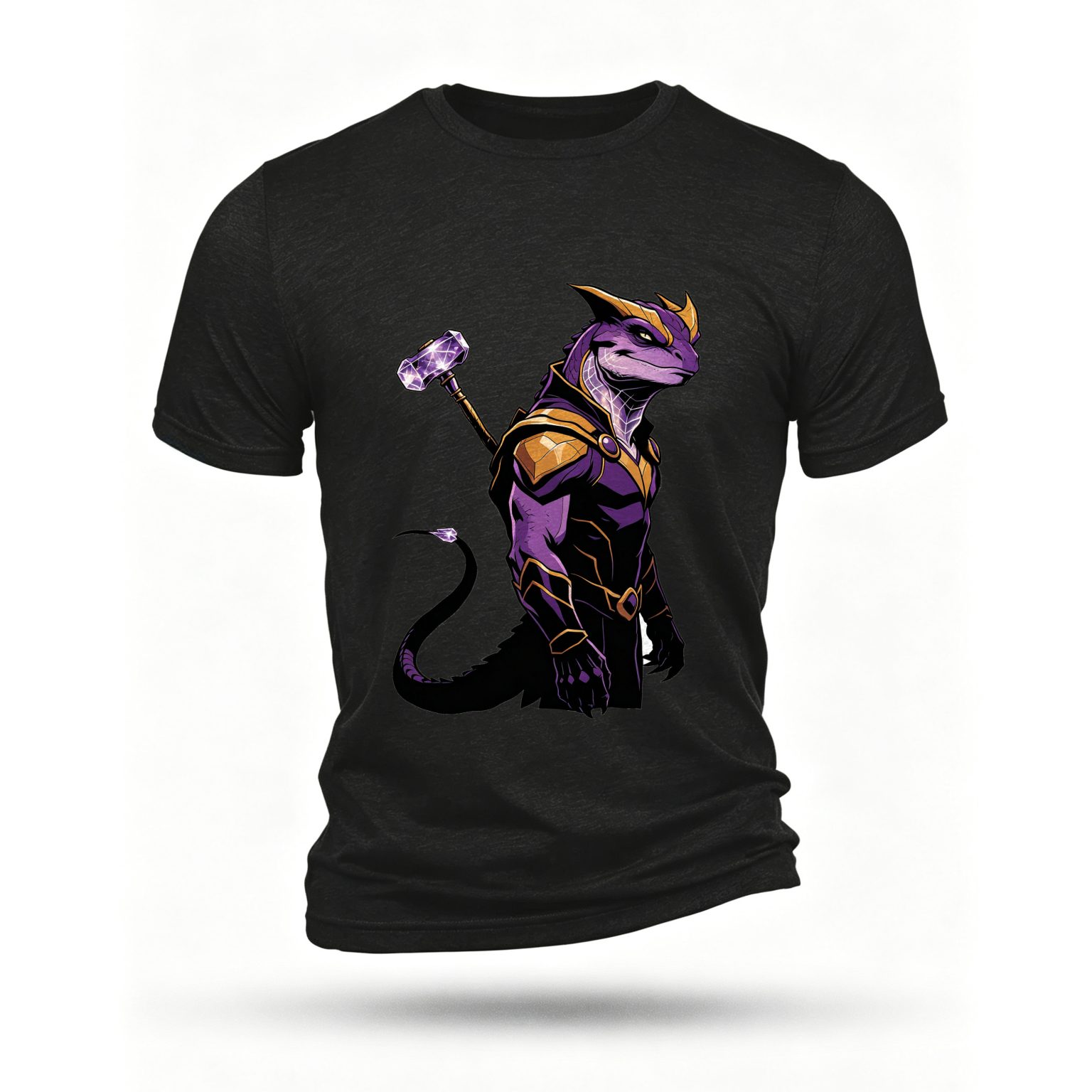 Black T-shirt, front print