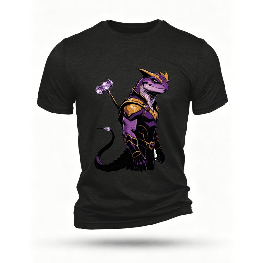 Black T-shirt, front print