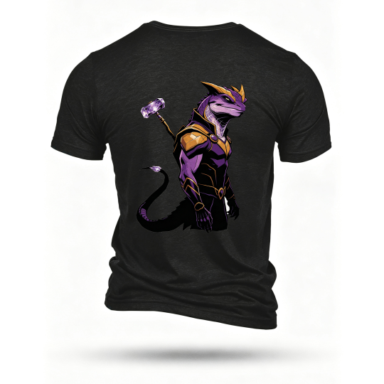 Black T-shirt, back print