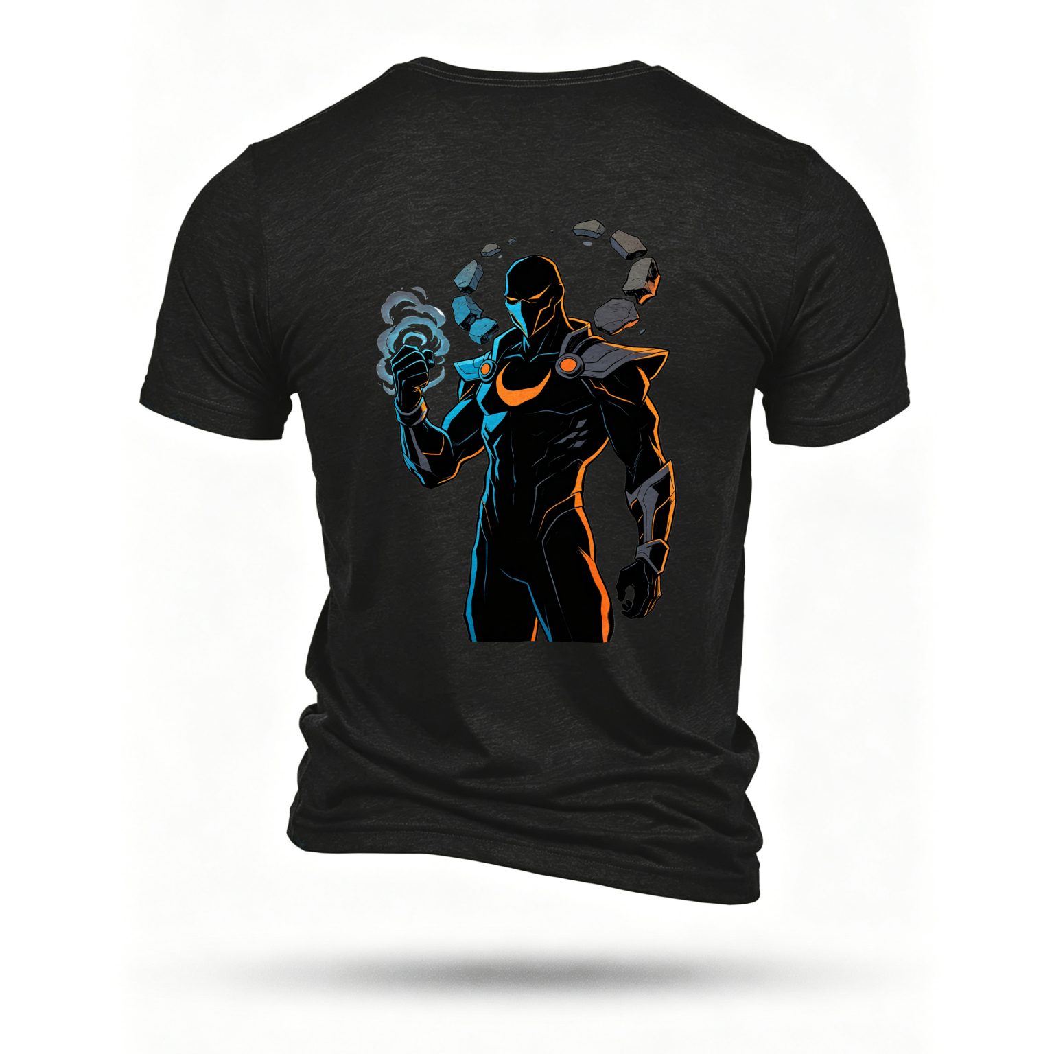 Black T-shirt, back print
