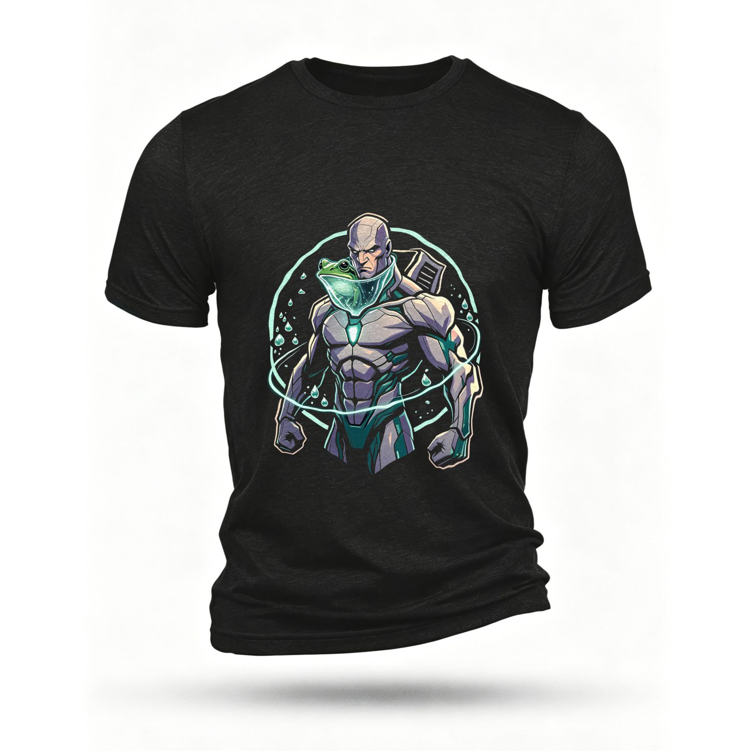 Black T-shirt, front print