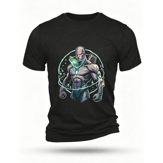Black T-shirt, front print