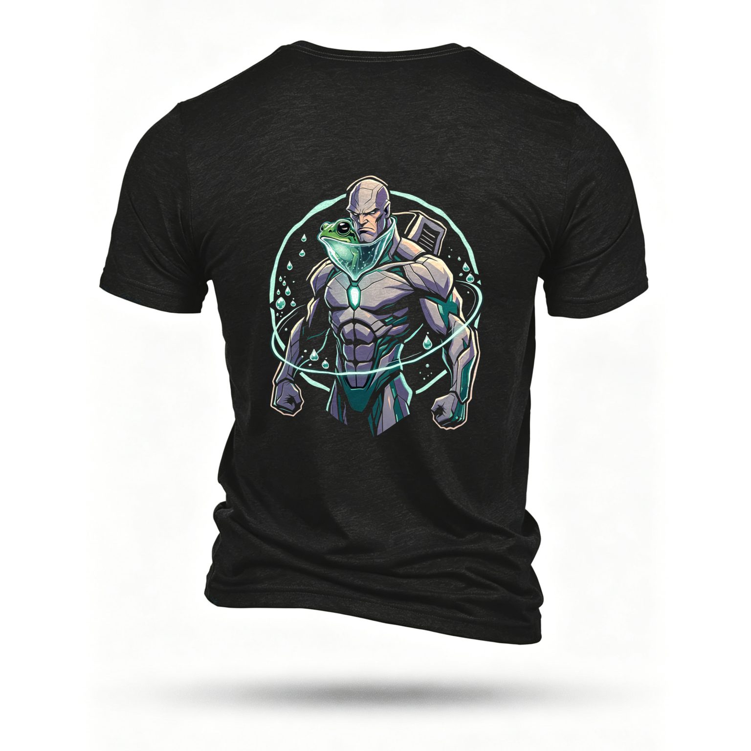 Black T-shirt, back print