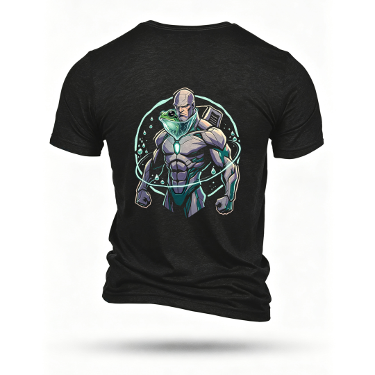 Black T-shirt, back print