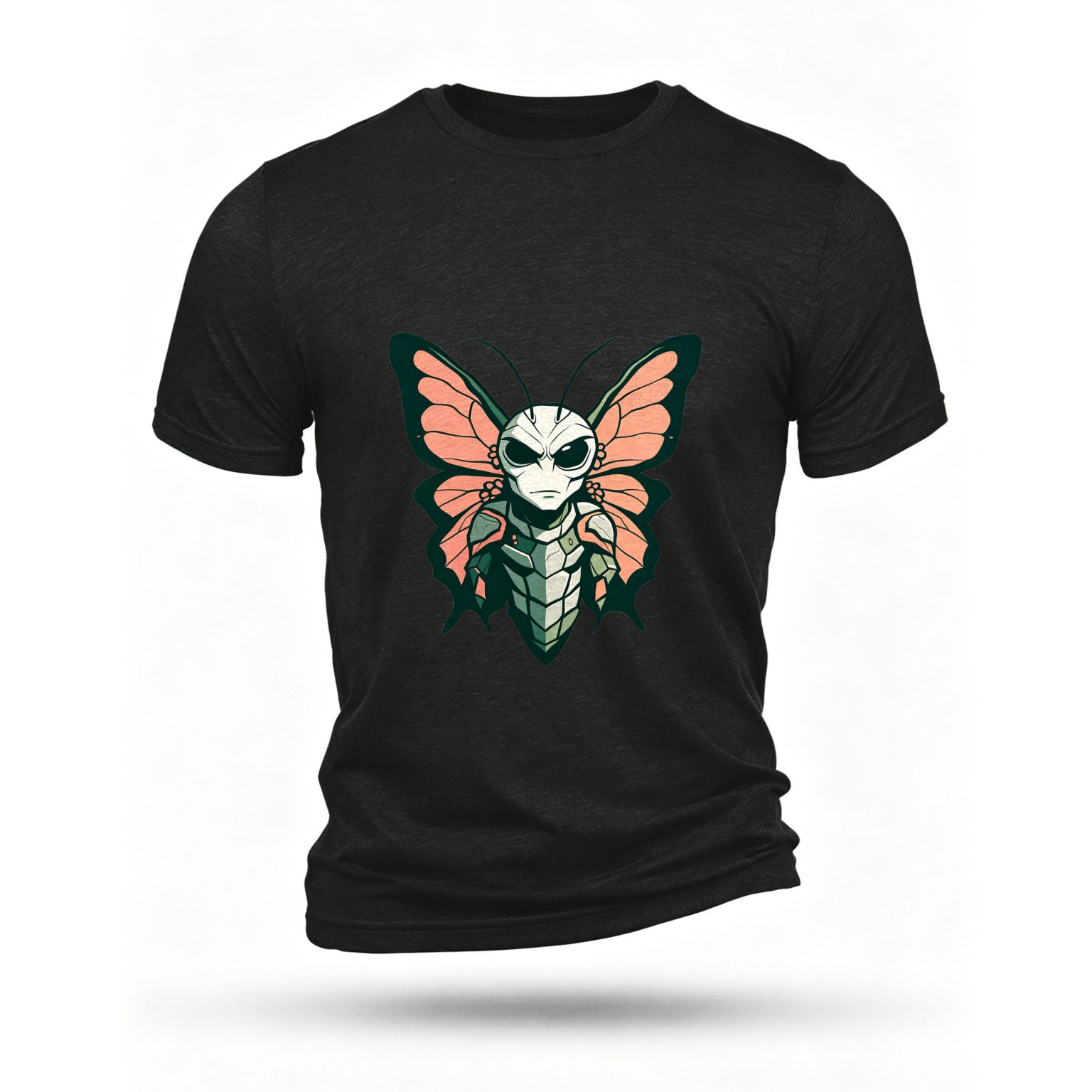 Black T-shirt, front print